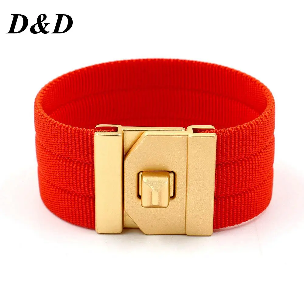 D & Новый 6 цветов Лента широкий женский браслет с преувеличенным клубным Джокер