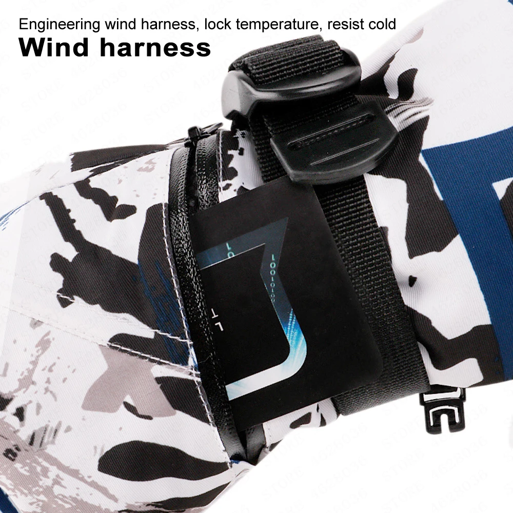 Женские и мужские лыжные перчатки с сенсорным экраном Зимние для езды на