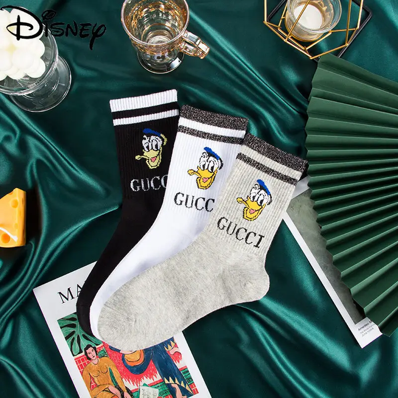 

Disney Cartoon Cute Creative Personality Summer Fashion Wild Letter Men and Women Couple In Tube Socks