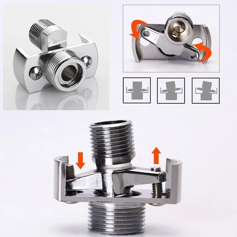 

Adjustable Shower Accessories Universal Curved Foot Bathroom Shower Adapter can CSV