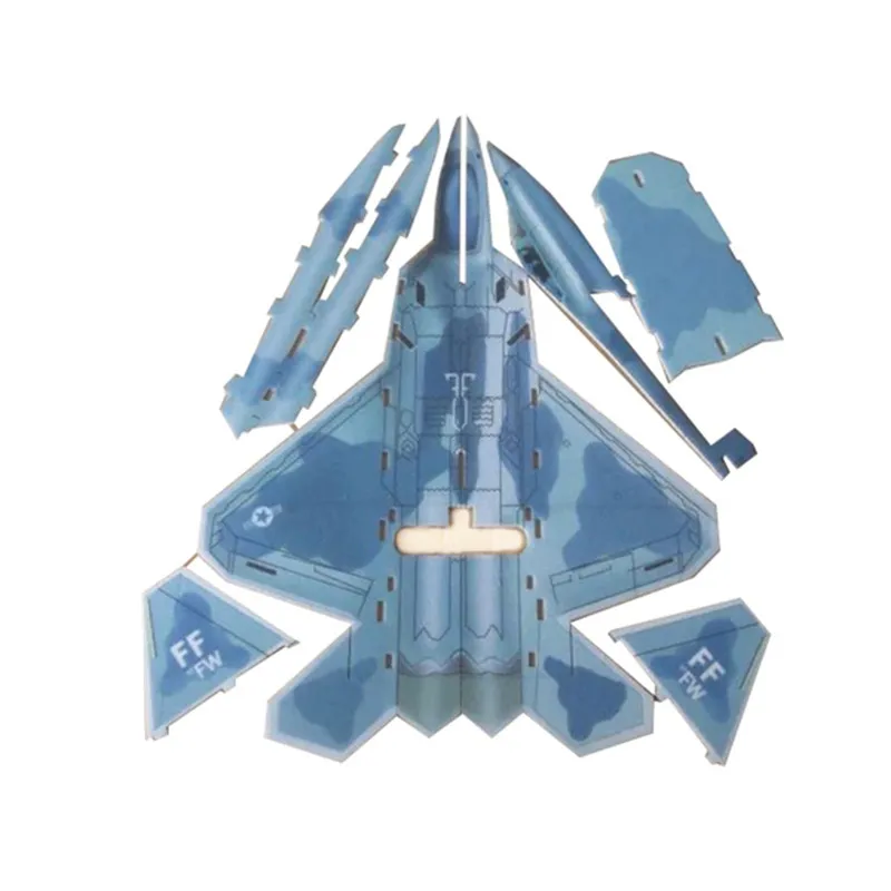 F22 650 мм размах крыльев PP RC самолет фиксированный комплект крыла Камуфляж Серый/Камуфляж синий открытый игрушки модели дистанционного управления для детей