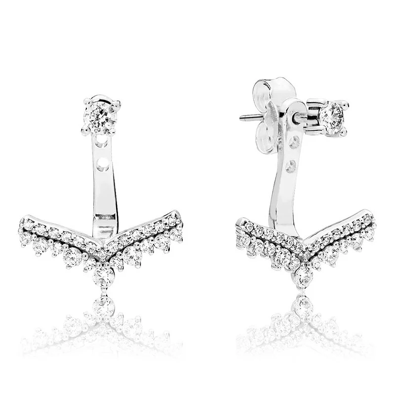 

Серьги женские из серебра 925 пробы с кристаллами