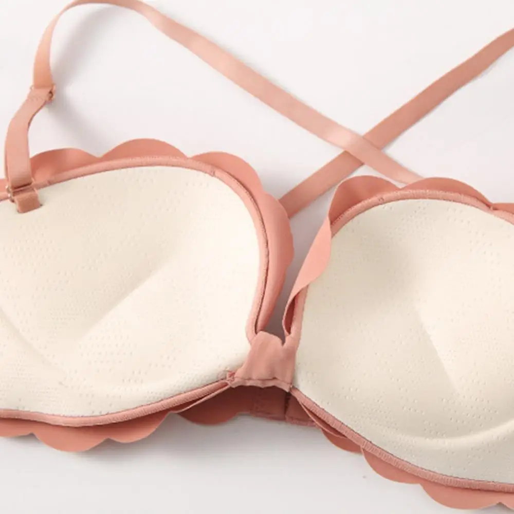 

Breathable Non-slip Padded Push Up Girl Bra Cross Strap Butterfly Underwear 2021