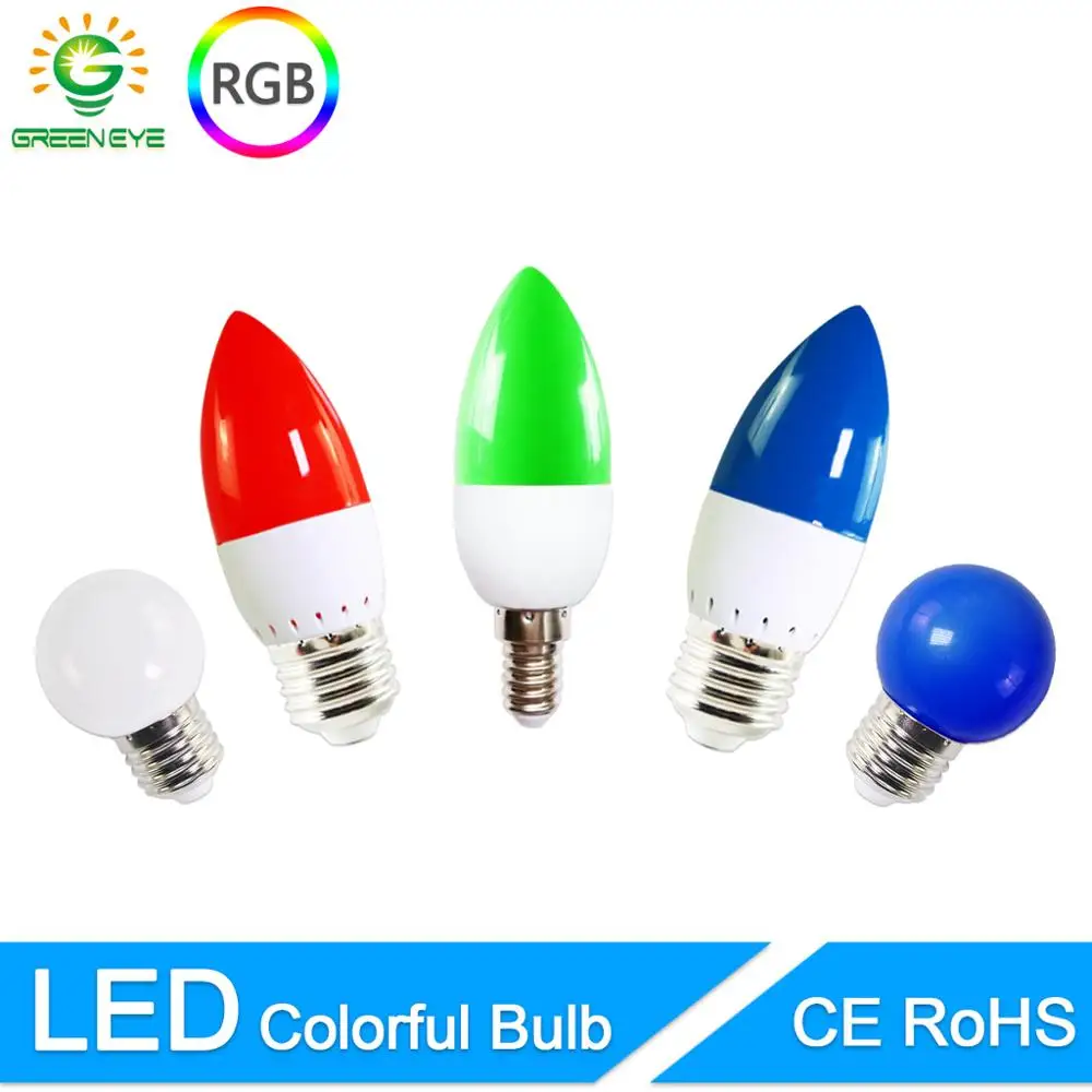 

LED Lamp E27 E14 3W G45 C35 RGB Colorful Led candle Light Led Bulb SMD 2835 AC 220V 240V Flashlight Globe Bulbs Home Decor for h