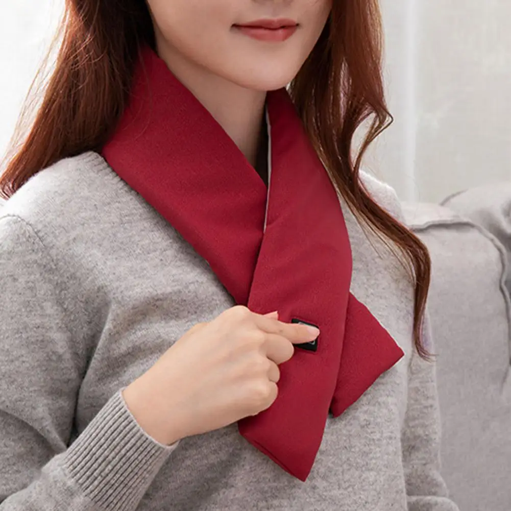 Шарф с подогревом шарф и зарядкой от USB для зимы улицы дома автомобиля шаль