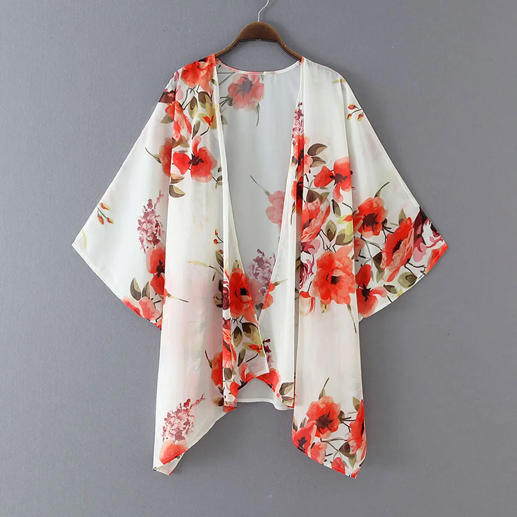 2020 сексуальное пляжное платье бикини накидка женский цветочный принт шифоновое