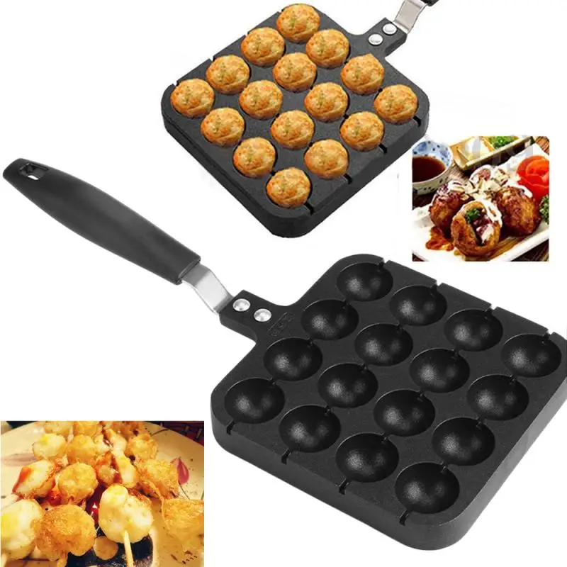 16 отверстий сковорода гриль Takoyaki антипригарная противень для выпечки пластина
