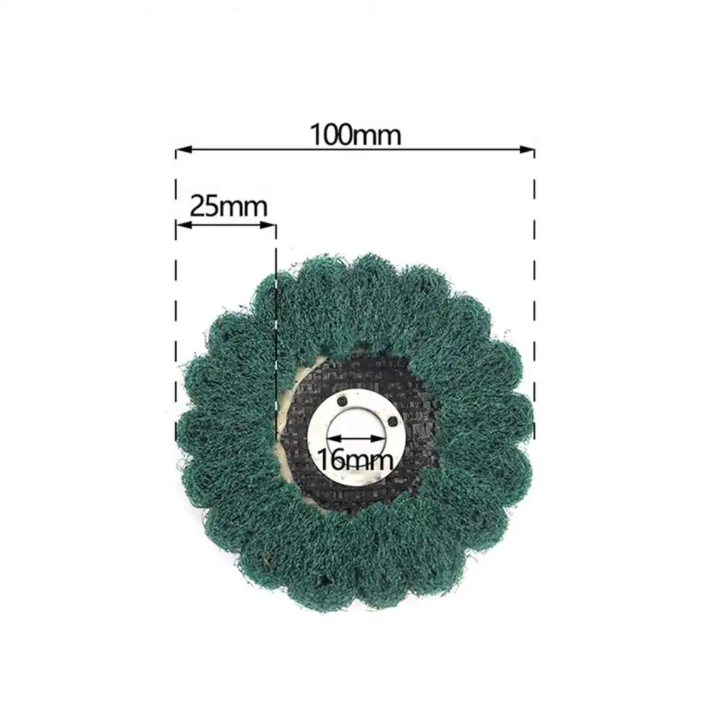 

4pcs 100mm Nylon Fiber Wheel Abrasive Polishing Buffing Disc Pad Angle Grinder Industrial Scouring Pad