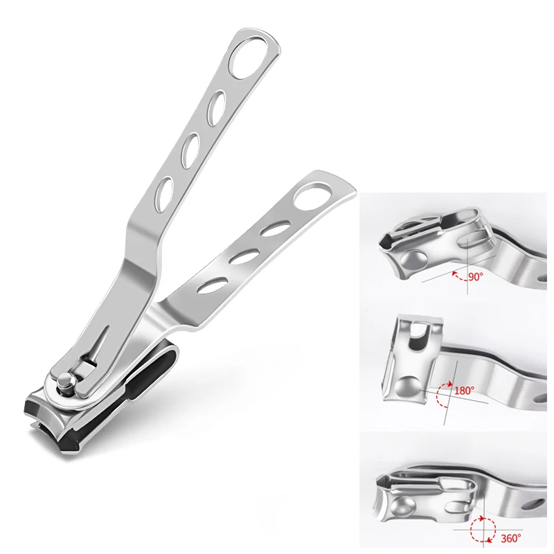 360-degree Rotation Manicure Nail Clippers High-quality Stainless Steel Pedicure Tool Cutter Sharp Durable Trimmer | Красота и