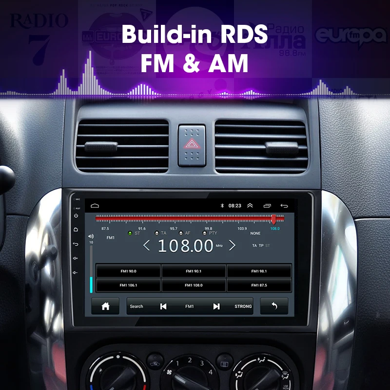 JMCQ 9 &quotдля Suzuki SX4 2006 2013 автомобильный Радио Wifi Android плеер GPS навигация Мультимедиа