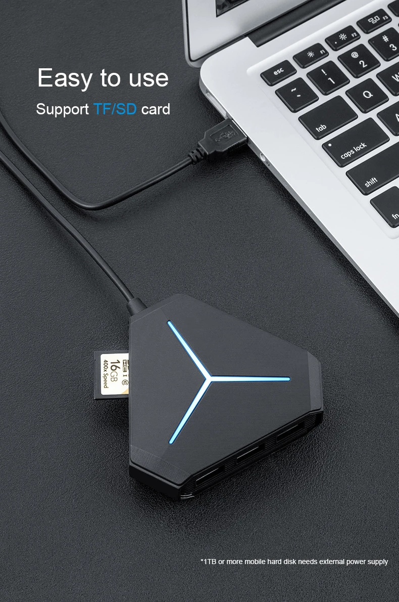 Мульти USB 3,0 концентратор USB разветвитель устройство для чтения карт SD TF с микрофоном Интерфейс высокая скорость 6 портов концентратор для ПК Компьютерные аксессуары