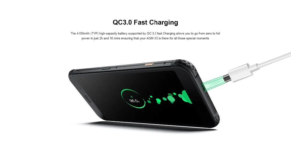 AGM X3 IP68 JBL настроенные динамики смартфон 5,9" экран 4100 мАч Android 8,1 NFC Беспроводное зарядное устройство AGM& JBL-Cobanding мобильный телефон