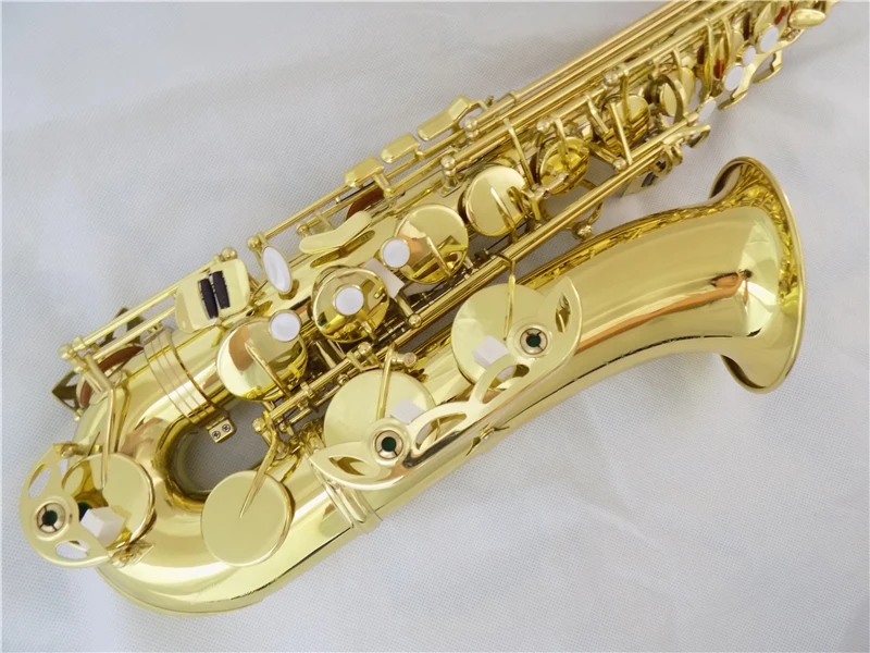 C мелодия саксофон лак желтый латунь sax saxofone с Жесткий Чехол профессиональные