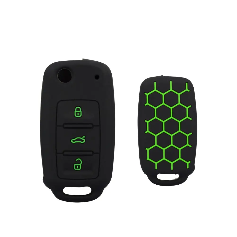 OkeyTech силиконовый чехол для автомобильного ключа V W Golf for Skoda Yeti Superb Октавия Рапид