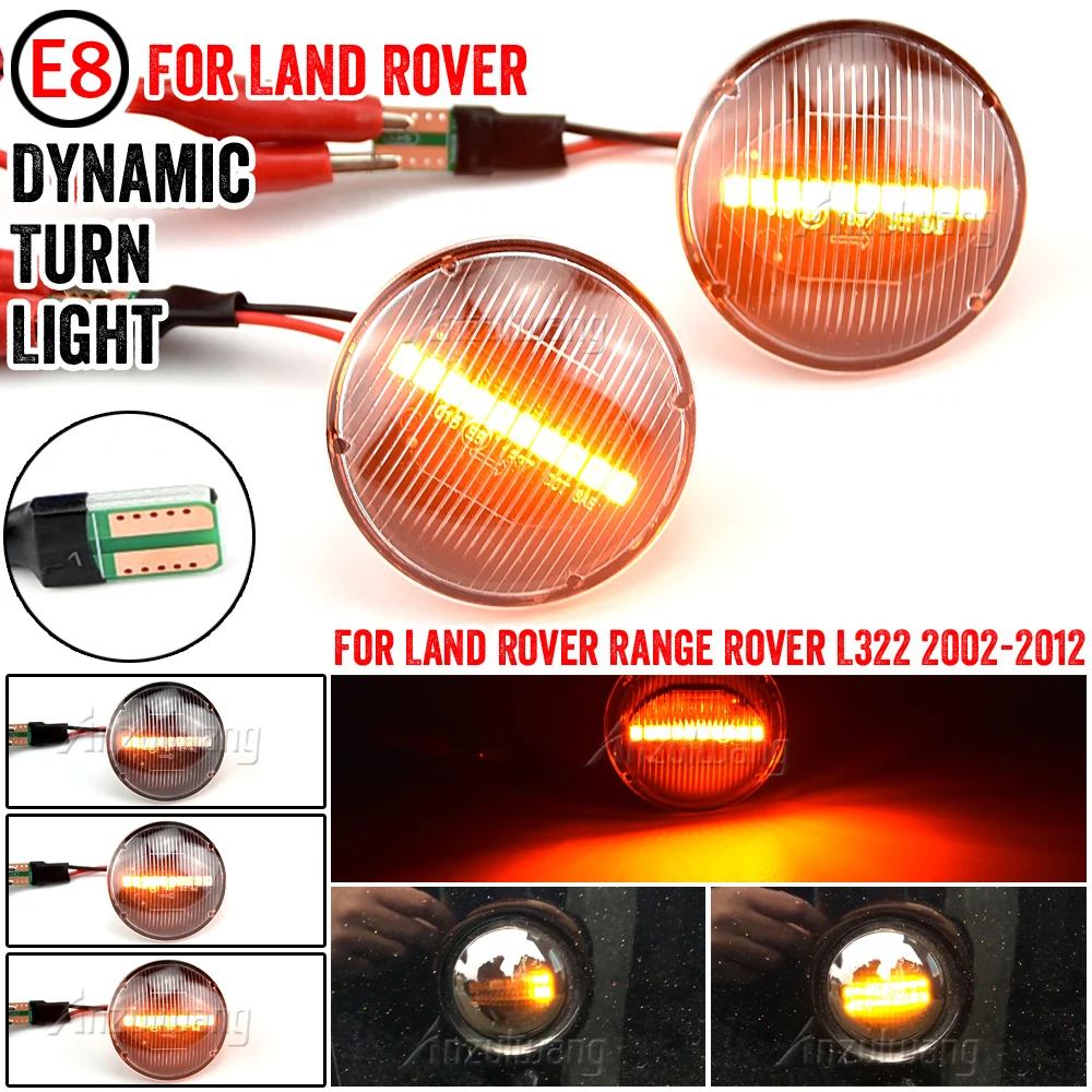 Side Marker LED Turn Signal Light For Land Range Rover L322 2002-2012 Flashing Dynamic Sequential Indicator Blinker Lamp