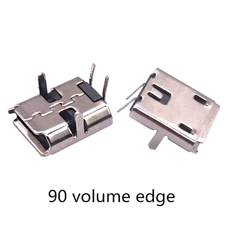 20 шт микро Usb 2Pin 90/180 градусов B Тип гнездовой разъем для Мобильный телефон Micro