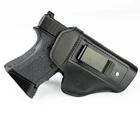 Кожаный чехол IWB для скрытого ношения пистолетной кобуры для Glock 17 19 26 43X 48 Тактический Универсальный охотничий чехол с зажимом на поясе