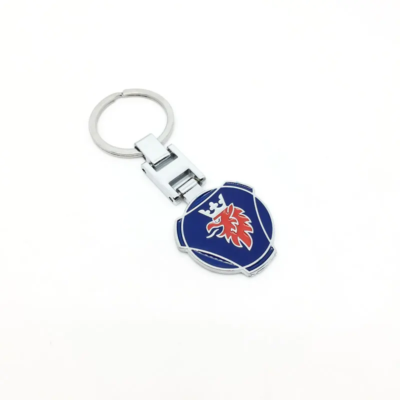 Car Key Holder Rings Chain for saab scania emblem 93 9-3 900 9000 Keychain Keyring Gift Creative Auto Accessories | Автомобили и