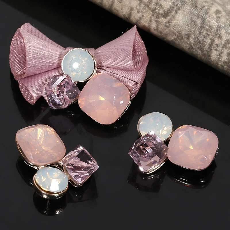 2016New 50 шт Стразы с украшением в виде цветов и пуговицами для Сделай Сам DIY бигуди