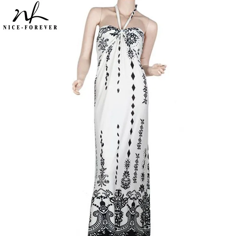 Женское богемное пляжное платье Nice forever летнее повседневное и длинное макси с