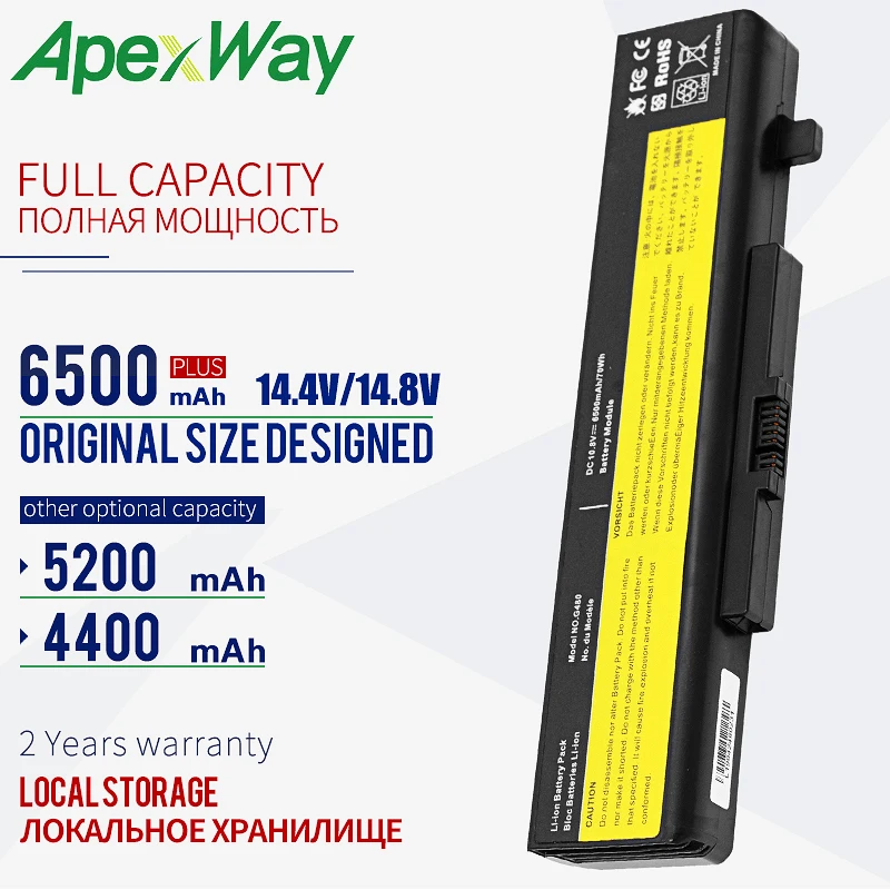 Apexway 11 1 v Батарея для LENOVO Y480A Y580M Y580N Y580P V480C G500 V480S IdeaPad V580C ThinkPad Edge E435 E535