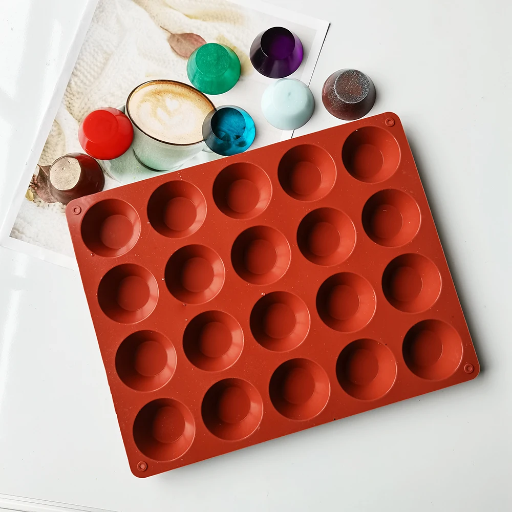 

New 20 Cavity Cylinder Silicone Cake Mold Cookies 3D DIY Handmade Kitchen Reuse Baking Tools Decorating Mousse Making Mould