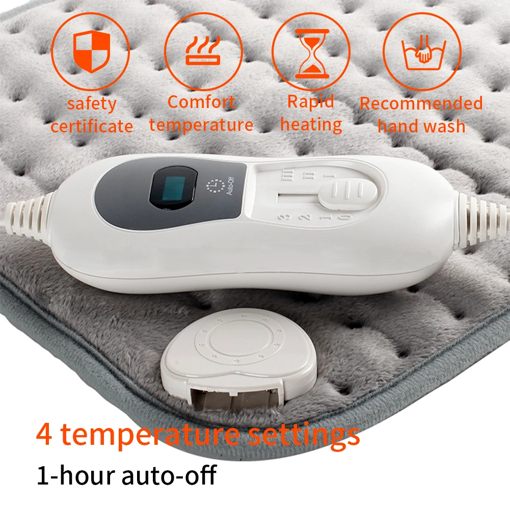 Heating Pad for Back Pain and Cramps Relief with Fast-Heating 4 Temperature Settings Moist Heat Therapy Option Auto-Off 30x40cm | Дом и сад