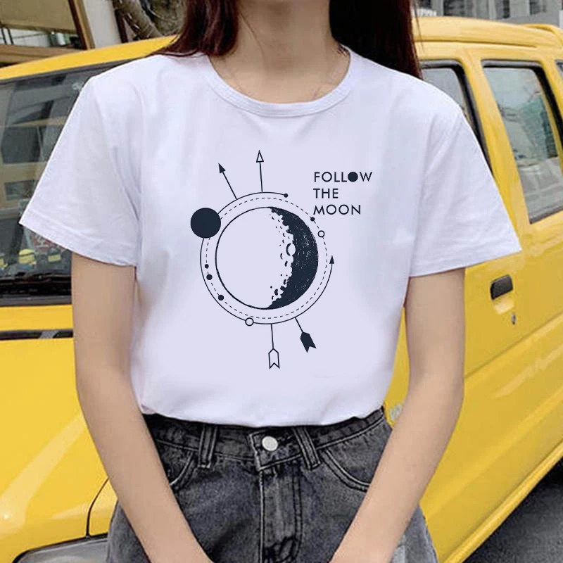 

Women Summer Round Neck Tops Harajuku Graphic Tee Casual Short Sleeve Tops for Women 90s Tshirt Female Streetwear Top T-Shirt