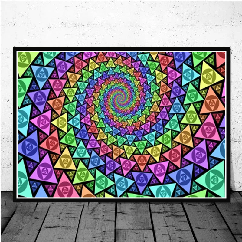 Абстрактная кислота Lsd акриловая живопись Psychedelic Blacklight плакат с грибами печатает картинка на холсте на стену Картина гостиная домашний декор - Цвет: Лиловый