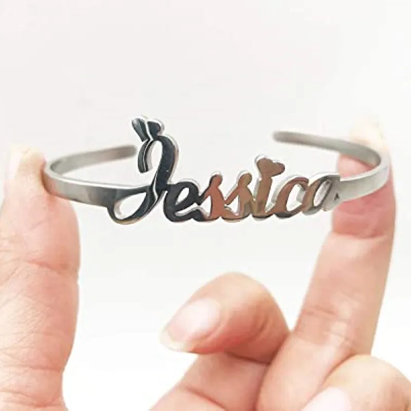 Индивидуальная именная табличка с именем на заказ браслет Браслет манжета для