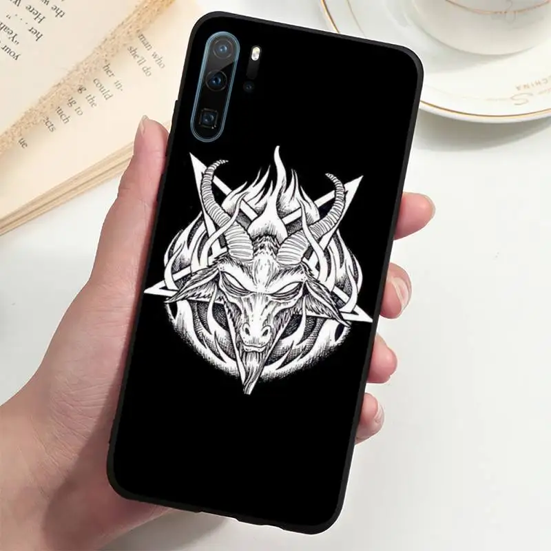 

Goat Head Satan Phone Case For Huawei P20 P30 P40 lite Pro P Smart 2019 Mate 10 20 Lite Pro Nova 5t