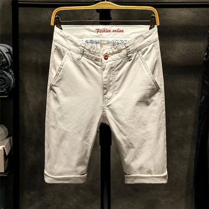 Мужские хлопковые шорты до колен повседневные в винтажном стиле бермуды большие