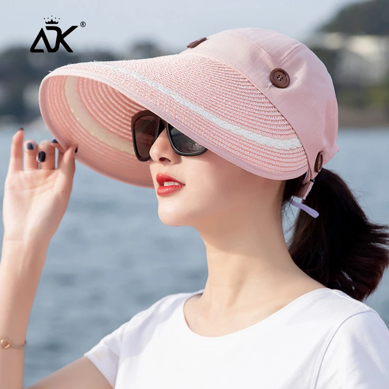 Женская Регулируемая модная Солнцезащитная шляпа женская летняя велосипедная