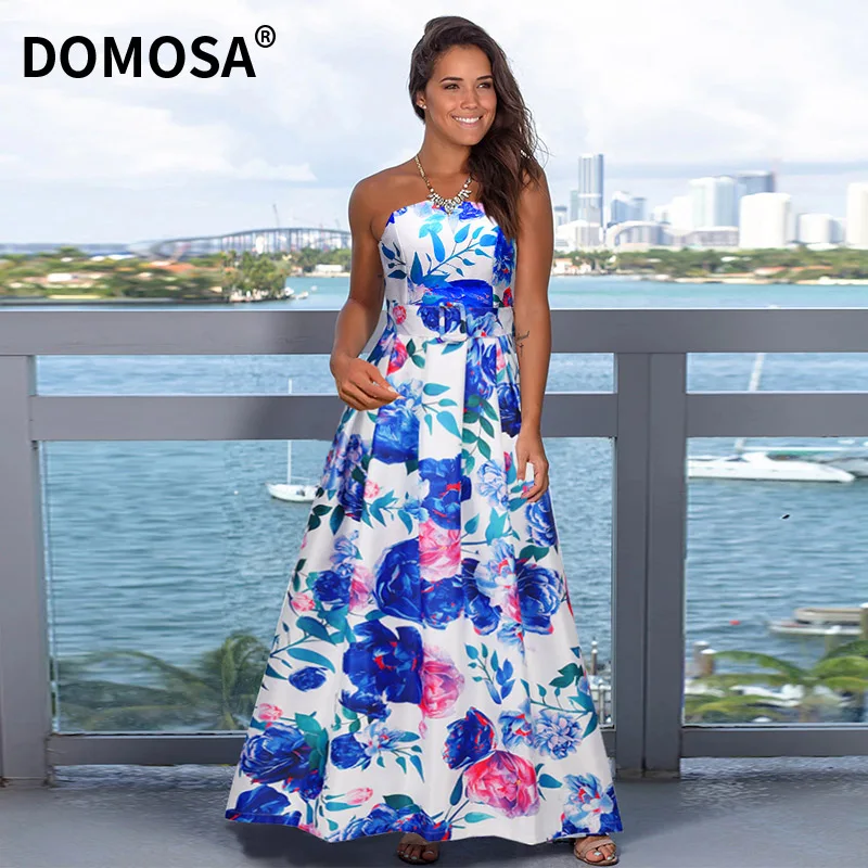 

Spring and summer new fashion print suspender banquet dress Satin printed Temperament women's dress female party