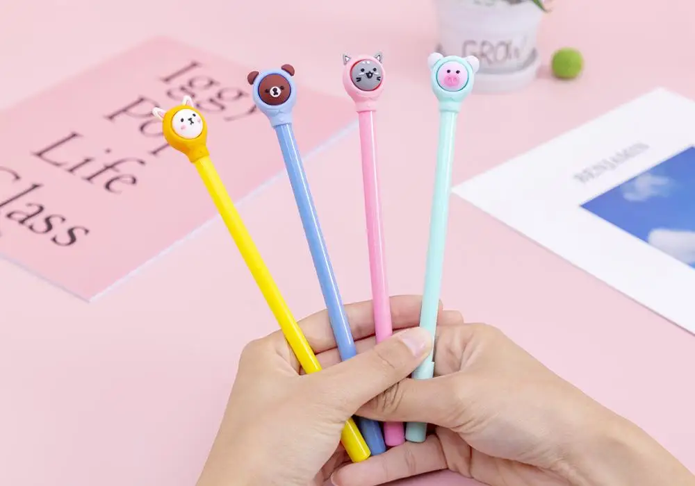 Creative Cartoon Cheap and Affordable Small Animal Student Gel Pen Black 0.5mm Stationery School Office Supplies Gift | Канцтовары для