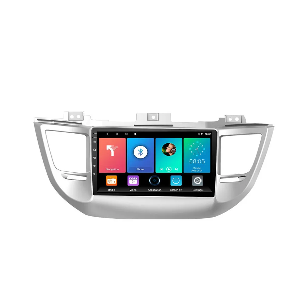 Для Hyundai Tucson 2015 2016 2017 2018 2.5D 9 дюймовый экран Android 8 1 автомобильный радиоприемник с