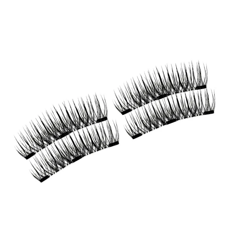 New Pattern 3D Magnet False Eyelashes Magnetic Avoid Rubber High-end Sharpening 24p European Make Up Three Eyelash | Красота и