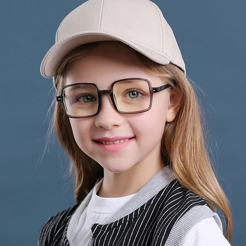 

Seemfly Anti Blue Light Blocking Glasses Frame Fashion TR90 Square Clear Lens Computer Gaming Goggle Children Eyeglasses Eyewear