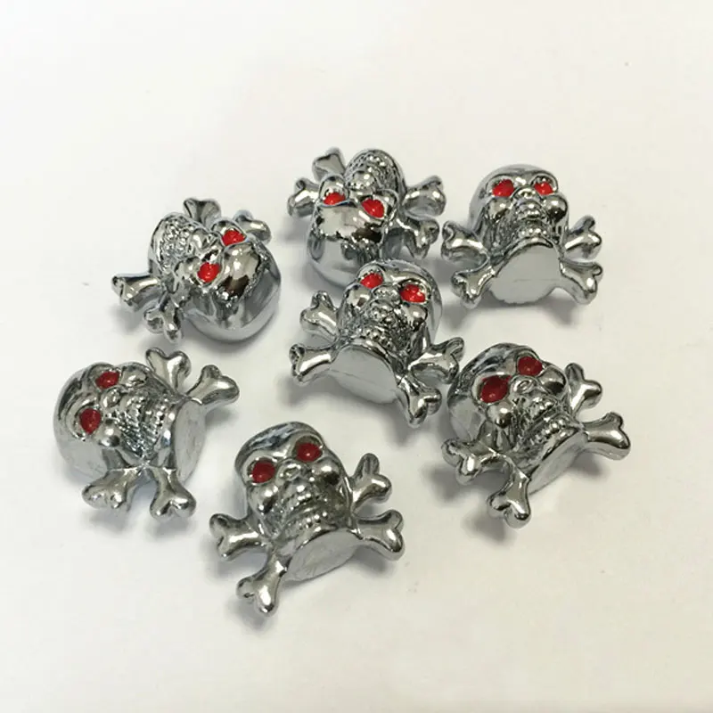 4 шт./лот медный сердечник хромированный череп антикоррозийный мотоциклетный