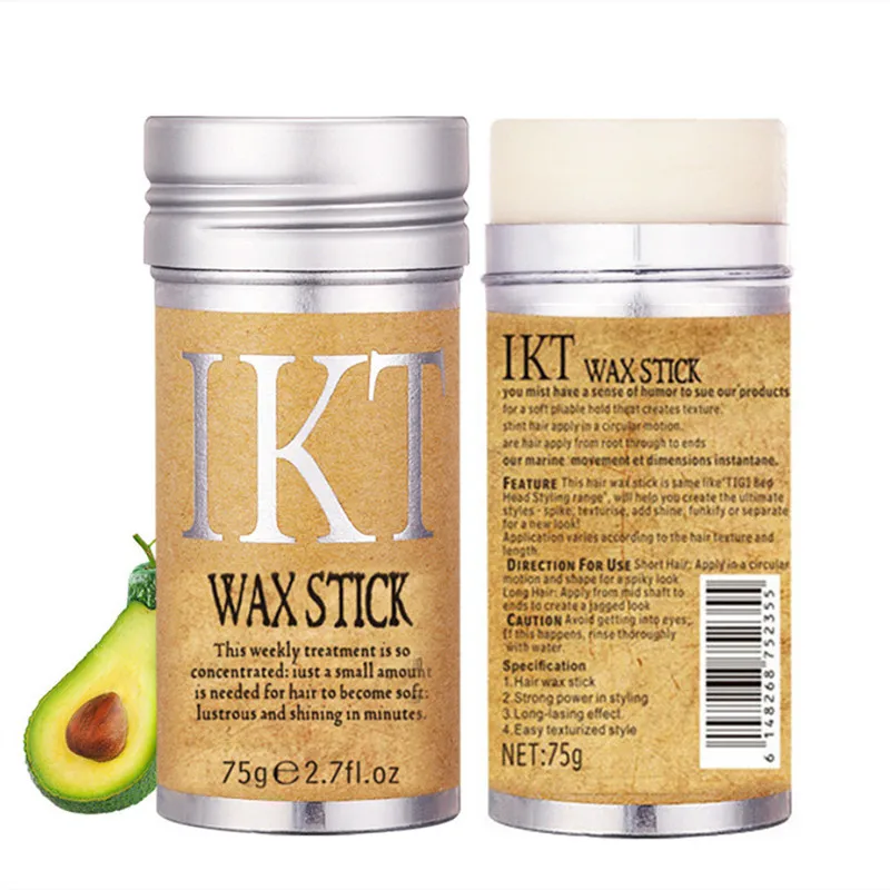 

IKT Free Shipping Wax Stick Edge Control Gel Stick Slay Thin Baby Hair Perfect HairLine Styling Smooth Frizziy Hairs 75g