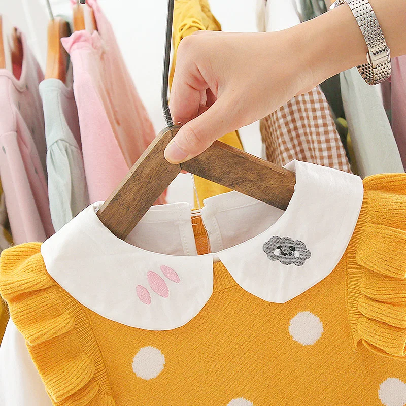 Рубашка с длинным рукавом и воротником для девочек|Блузки рубашки| |