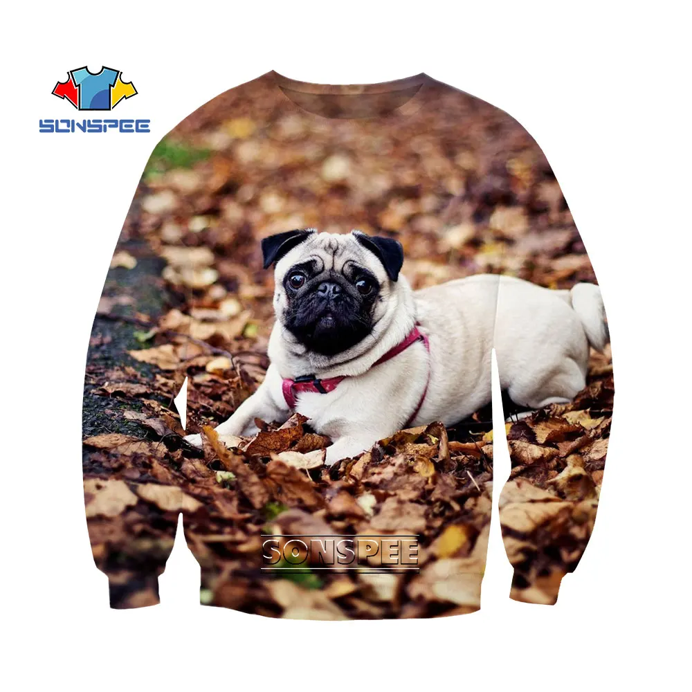 

SONSPEE Autumn 3D Print Men Women Sweatshirt Animal Fashion Harajuku Street Kawaii Clothing Pullover Long-sleeved Shirt Spring