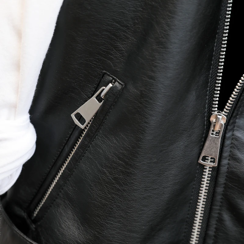 Женский кожаный жилет мягкий из искусственной кожи мотоциклетный женский с