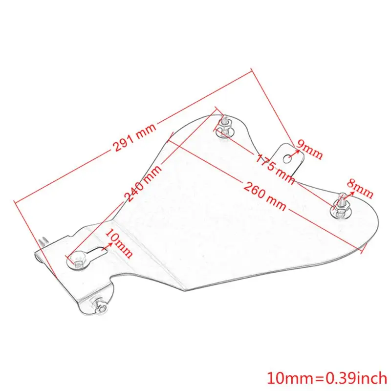 

Black Motorcycle Solo Seat Baseplate Bracket Support Holder Mounting Kit for Sportster 48 XL 883 1200 Bobber Chopper