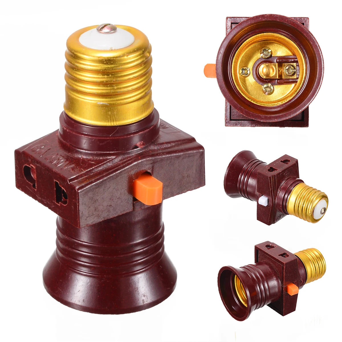 

1pc E27 Screw Lamp Holder Holder Convert To With Switch Lamp Sockets For Home Tools Accessories