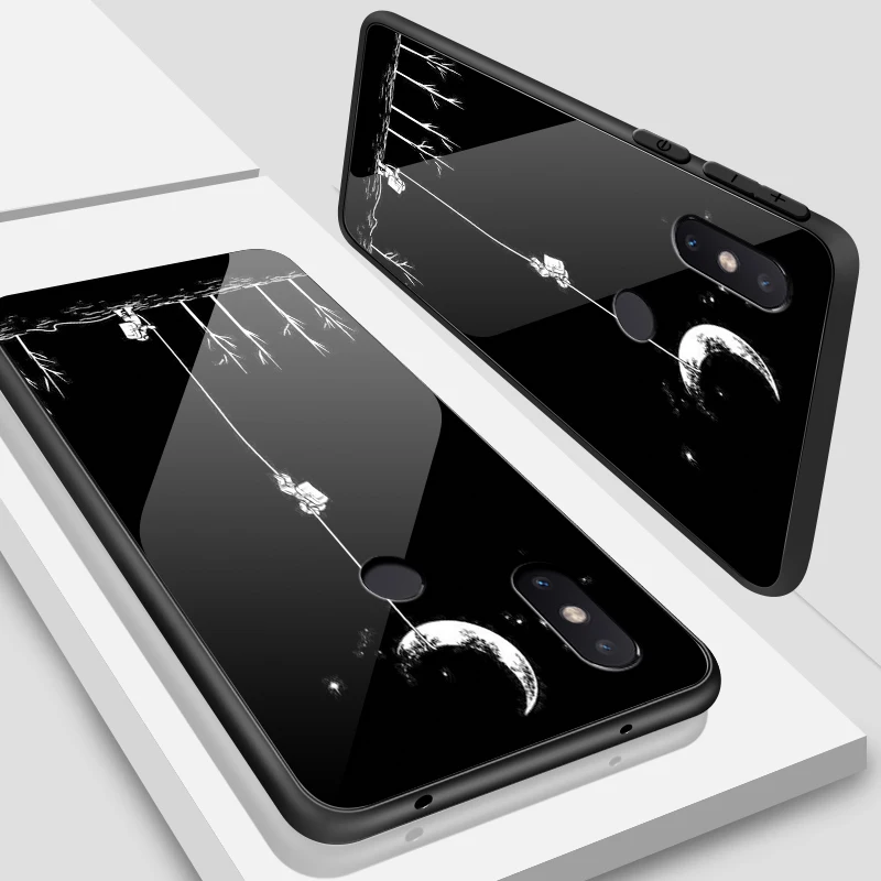 W173 Чехол из закаленного стекла для Xiaomi 5X6X8 9 SE A1 A2 Lite для Redmi Note 4x 5A 6 7 Pro Prime жесткий бампер с глубокой мягкой печатью Coques - Цвет: W173