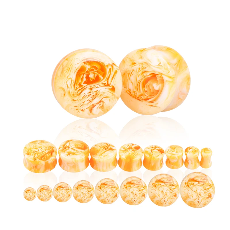 Серьги гвоздики из смолы для пирсинга круглые растяжки прокола тела мужчин и