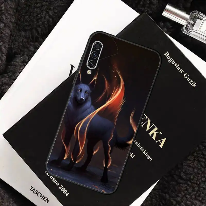

Cool wolf design art animal Phone Case for samsung galaxy a 51 52 71 50 12 72 21s 70 40 20e 31 30s 32 5G soft silicone cover