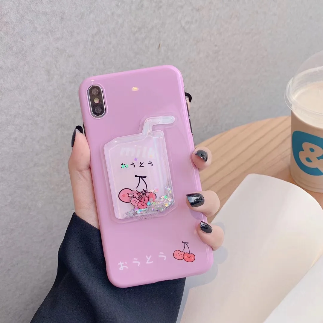 Kuutti Lovely Juice Bottle 3D Kawaii fruit Phone Case for iPhone 6 6s 7 8 Plus X XR XS Max Covers iphone xs max case luxury |
