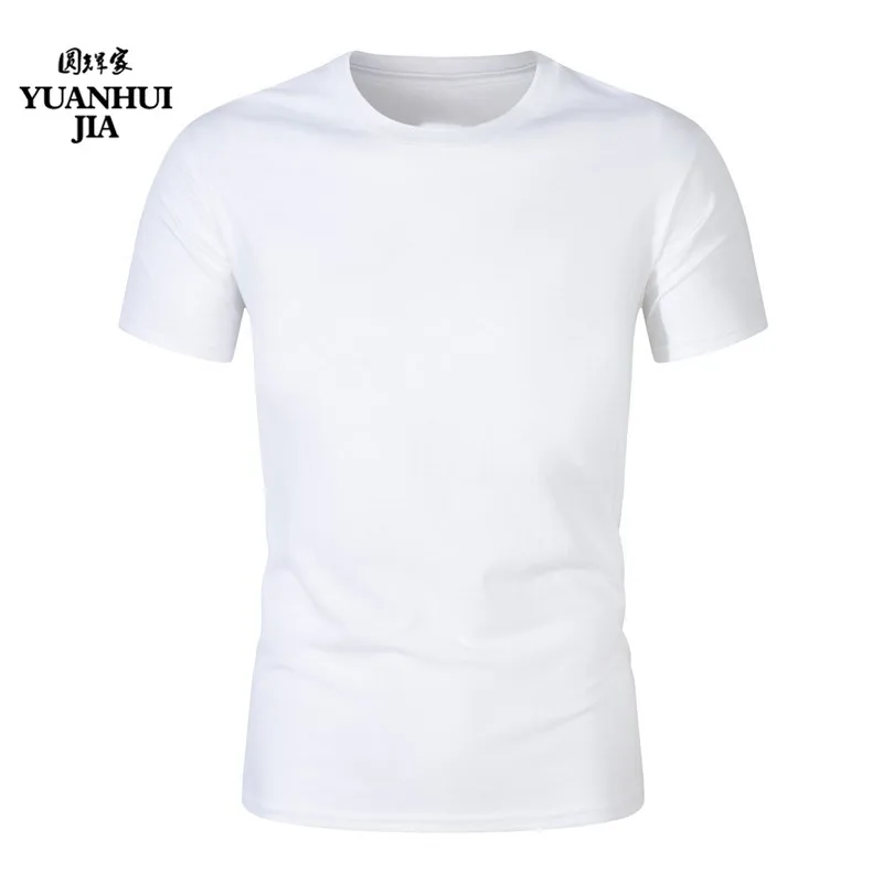 Весенняя Модная брендовая Однотонная футболка мужская короткий рукав Харадзюку